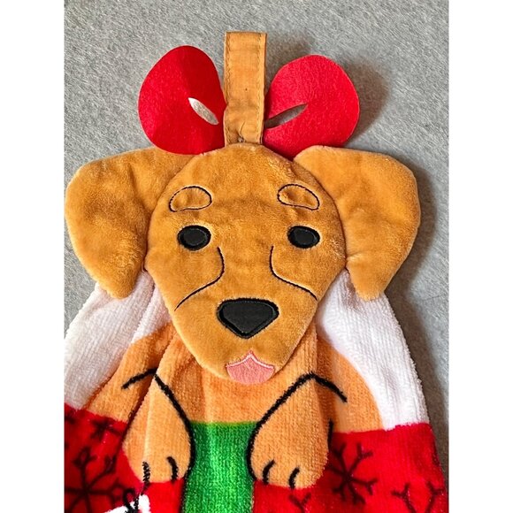 St. Nicholas Square Dachshund Kitchen Towel 15" X 8" Terrycloth Button Loop - Picture 3 of 5